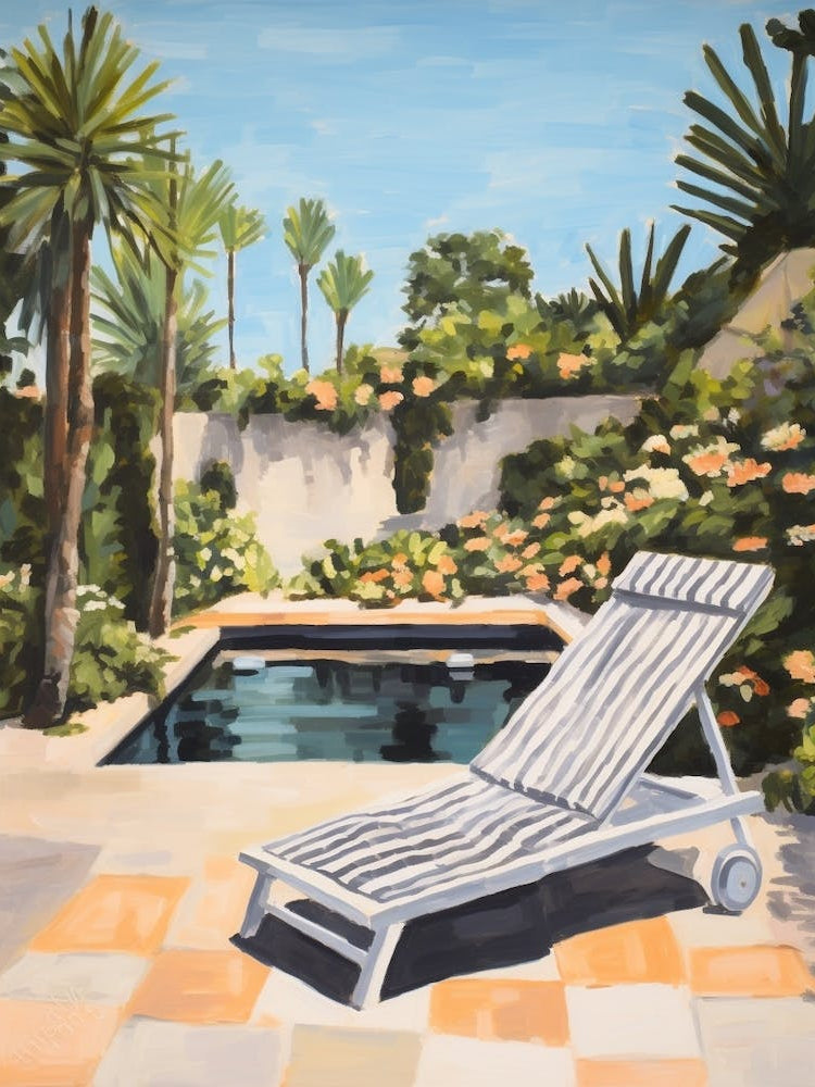 Sun Lounger By The Pool In Mallorca Spain 3