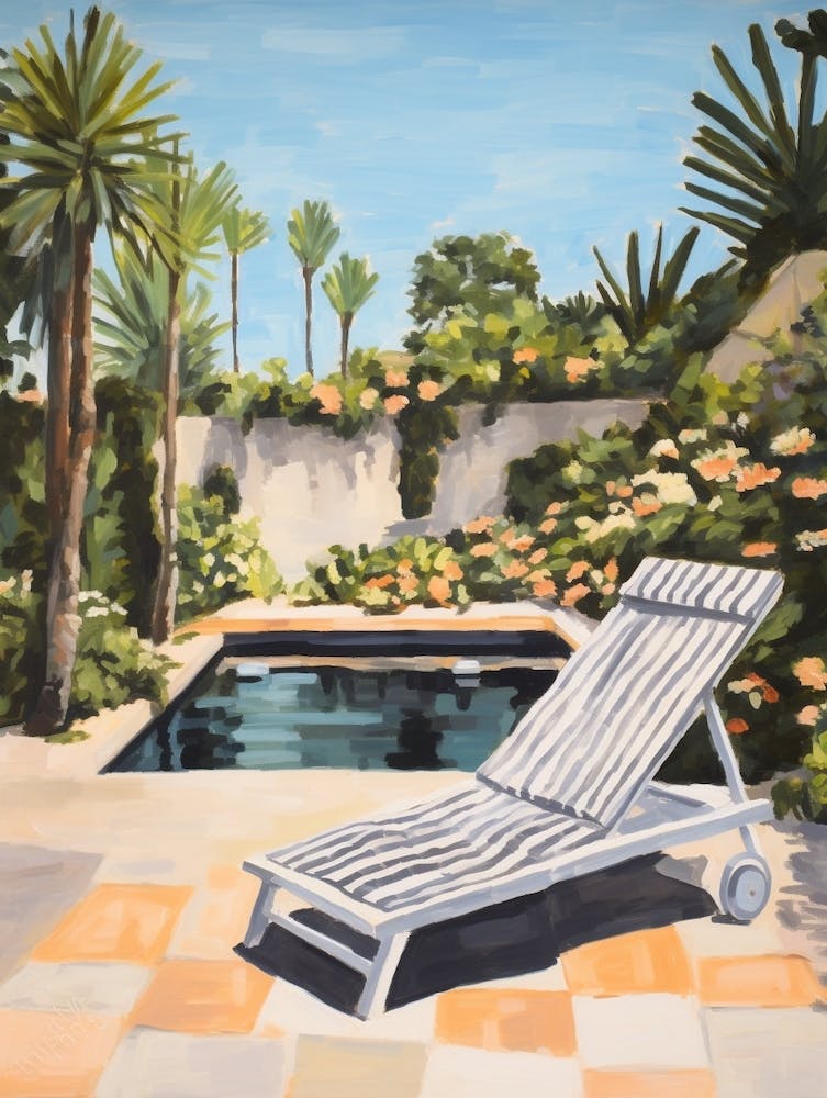 Sun Lounger By The Pool In Mallorca Spain 3