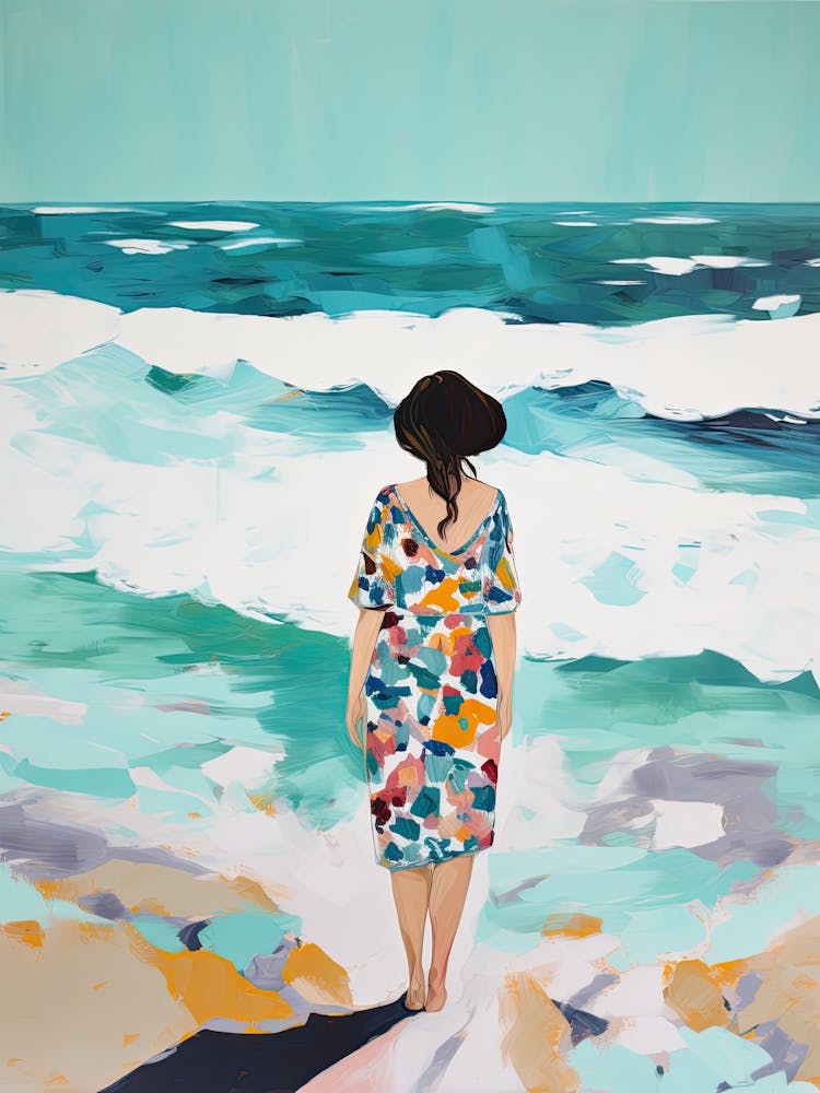 Woman Looking At The Sea