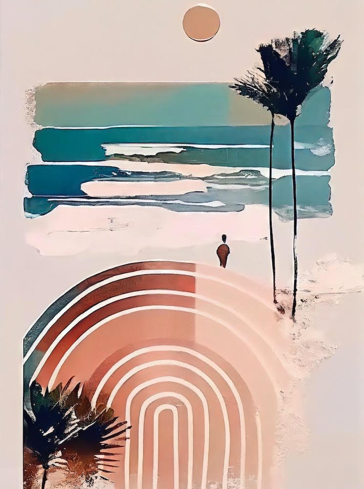 - Abstract Minimal Boho Beach 2