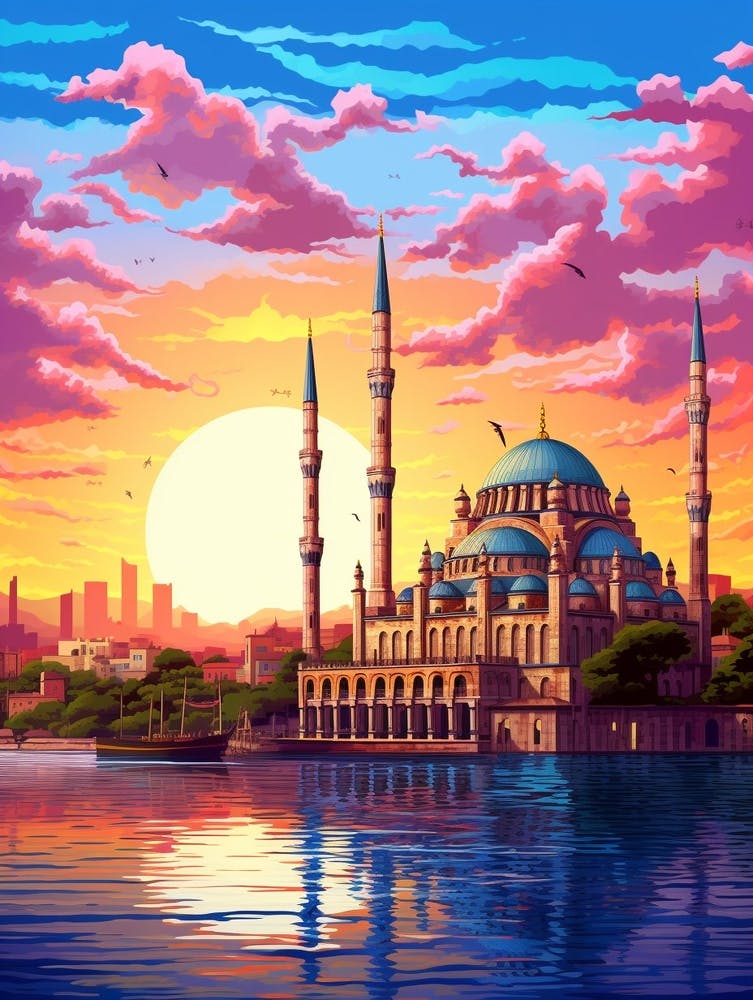 Sleymaniye Mosque Pixel Art 6