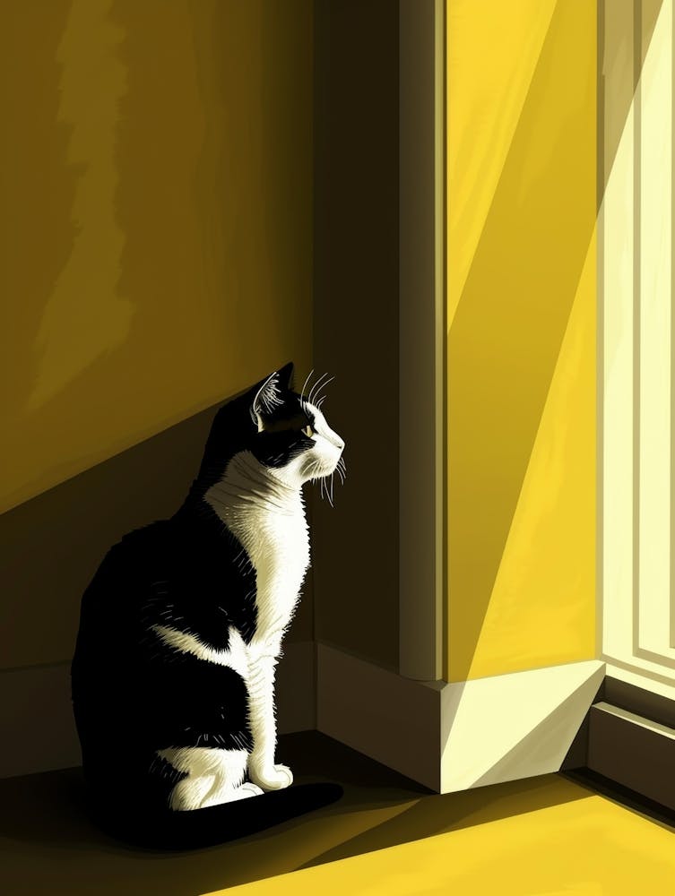 Cat Looking Out The Window 3