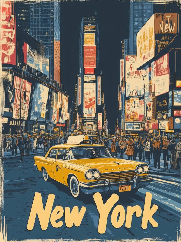 Aihrgdesign A Classic 1960s Travel Poster For New York 1