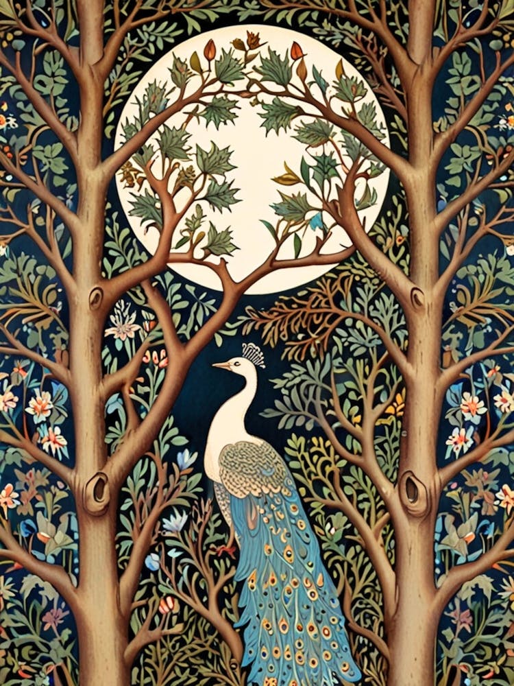 William Morris Peacock In The Forest 10