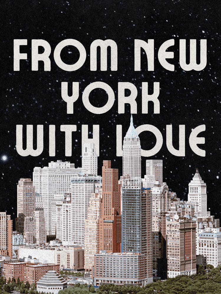 From New York With Love Print | New York City Gift | New York City Decor | NYC Wall Art | New York Travel Landscape City