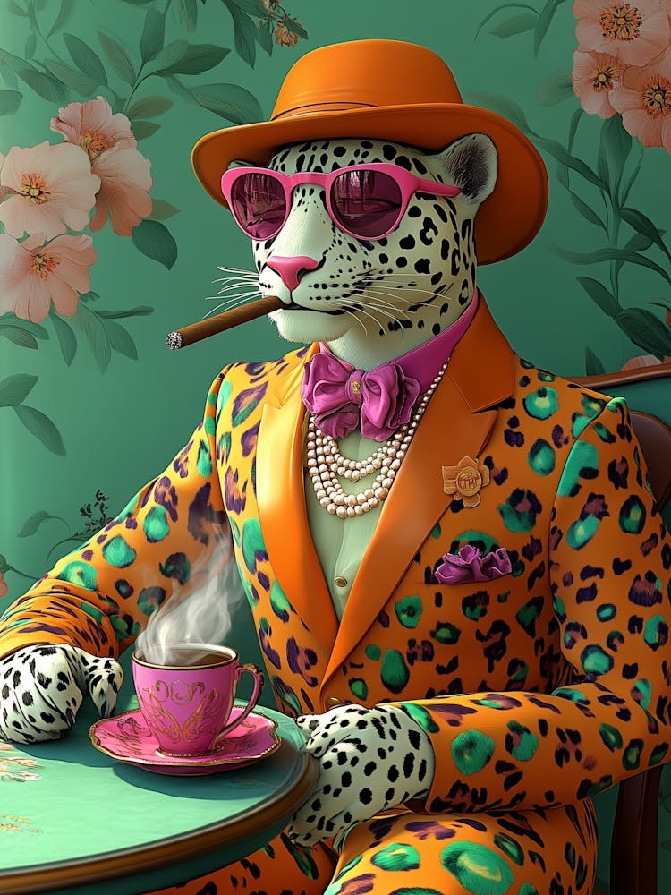 Leopard im Anzug
