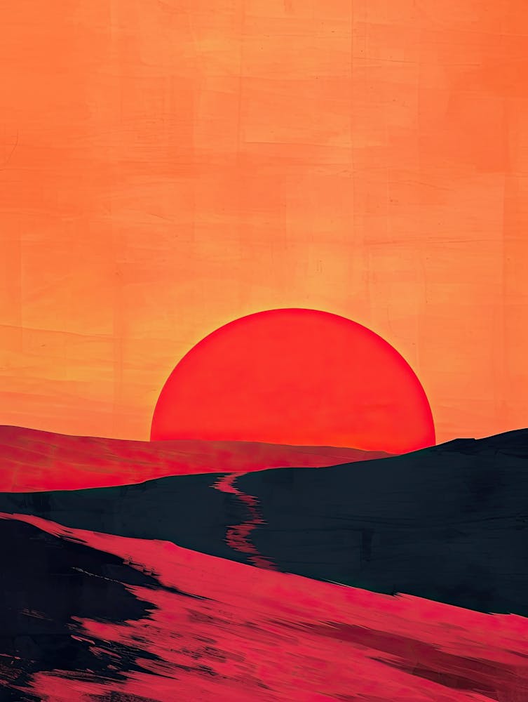 Sunset In The Desert, Minimalism