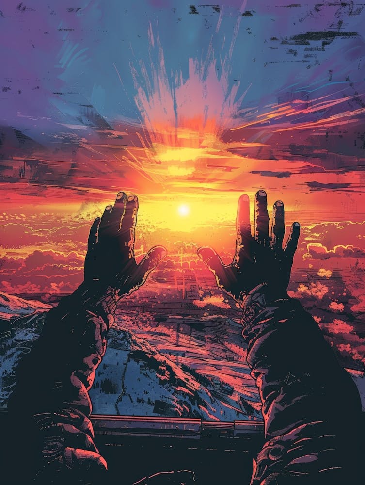 Sunset Over The Ocean 90