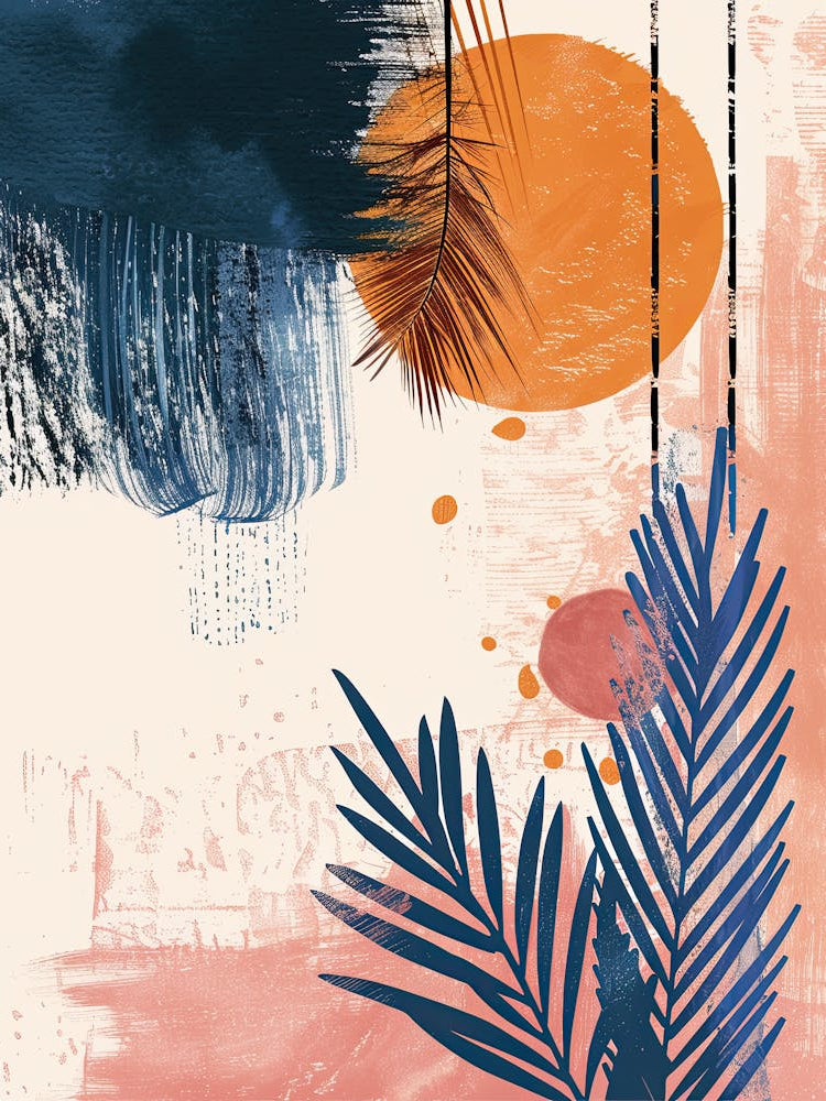 Pastel Silhouettes Beneath Sputnik Light Mid Century Style