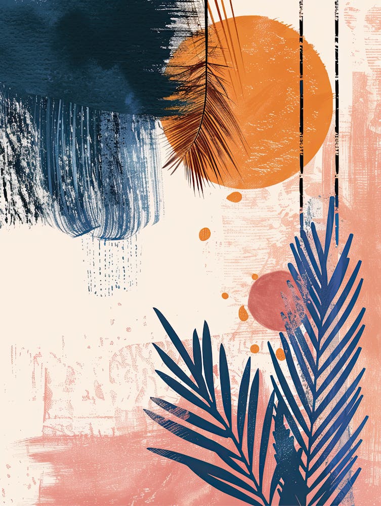 Pastel Silhouettes Beneath Sputnik Light Mid Century Style