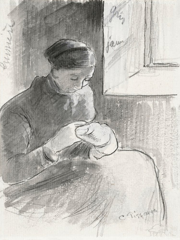 The Mender (ca. 1881), Camille Pissarro