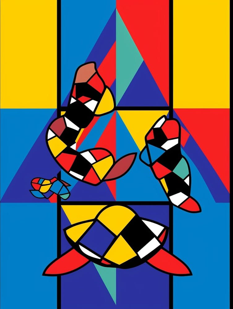 Turtles Abstract Pop Art 1