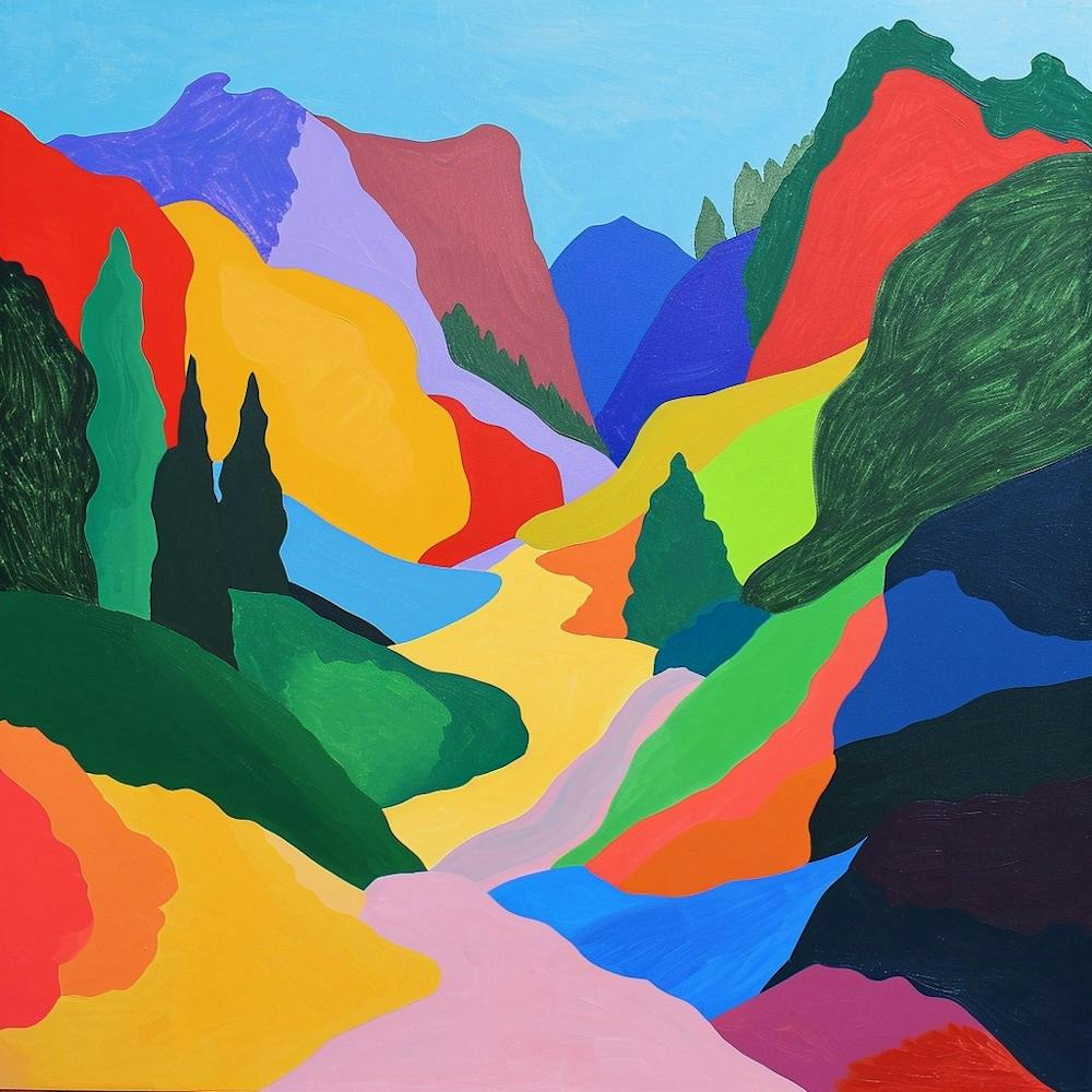 Colourful Abstract Sequoia National Park Usa 7