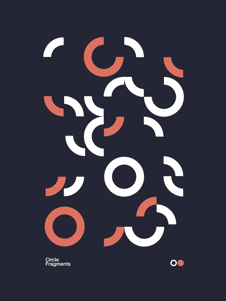 Minimalist Poster | Circle Fragments | Graphic Design | Typographic | Geometric |