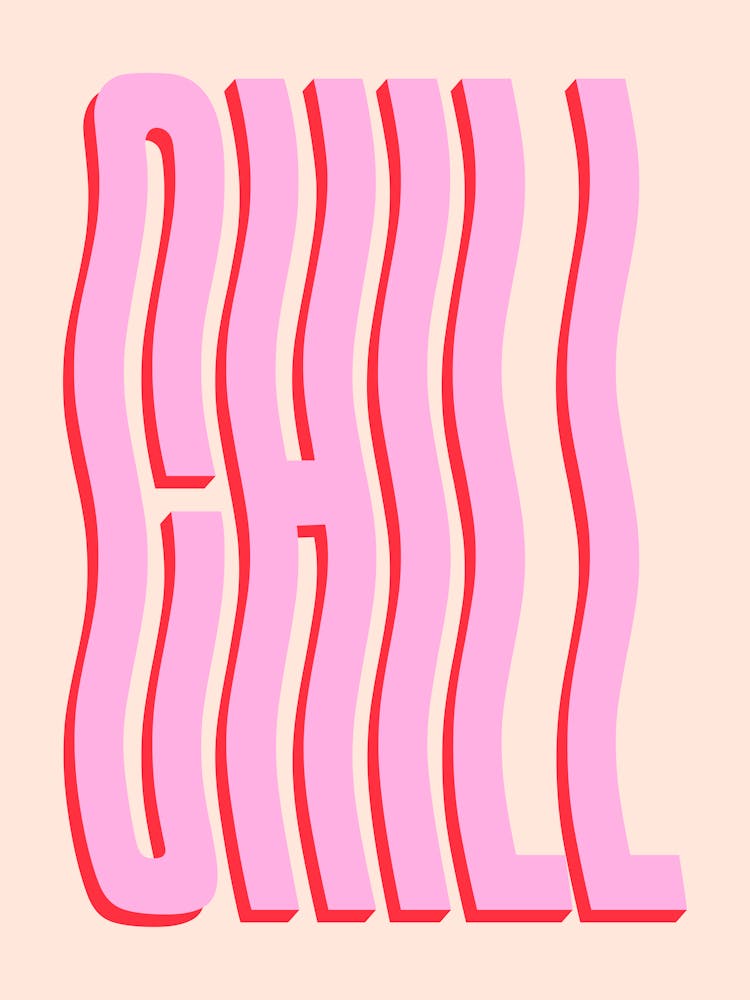 Chill Wavy Text (Peach tone)
