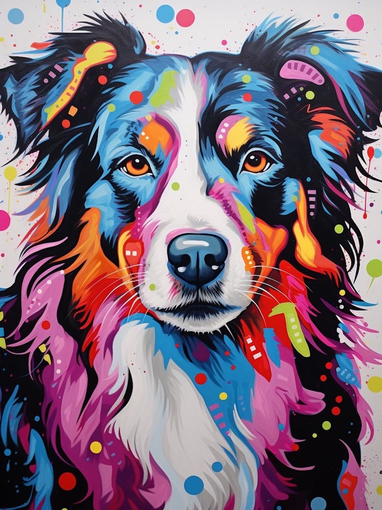 Australian Shepherd Pop Art Inspired 1