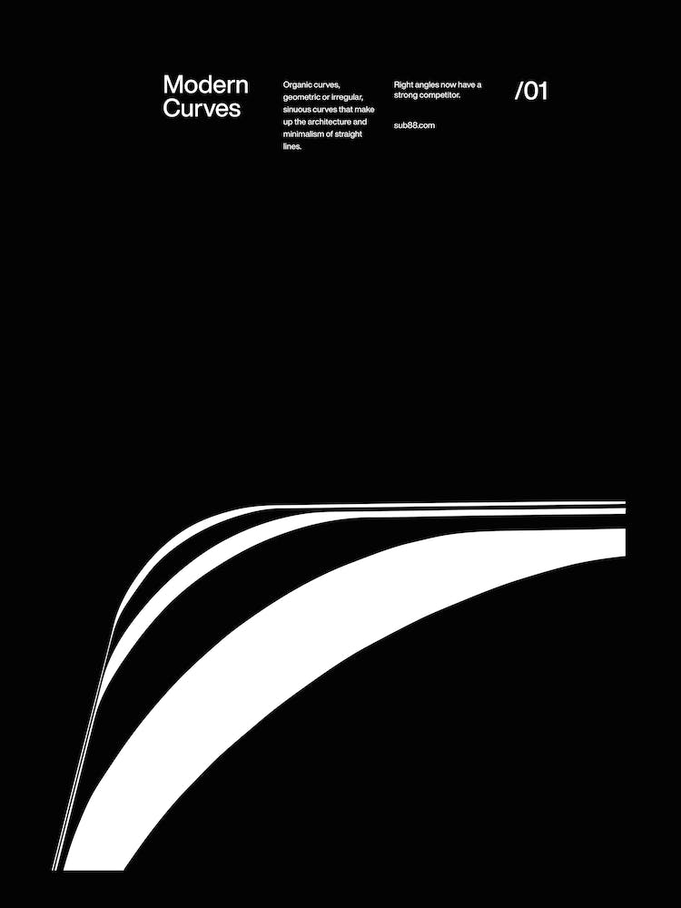 Modern Curves 01, Modern Architecture Design Poster, minimalist interior wall decor