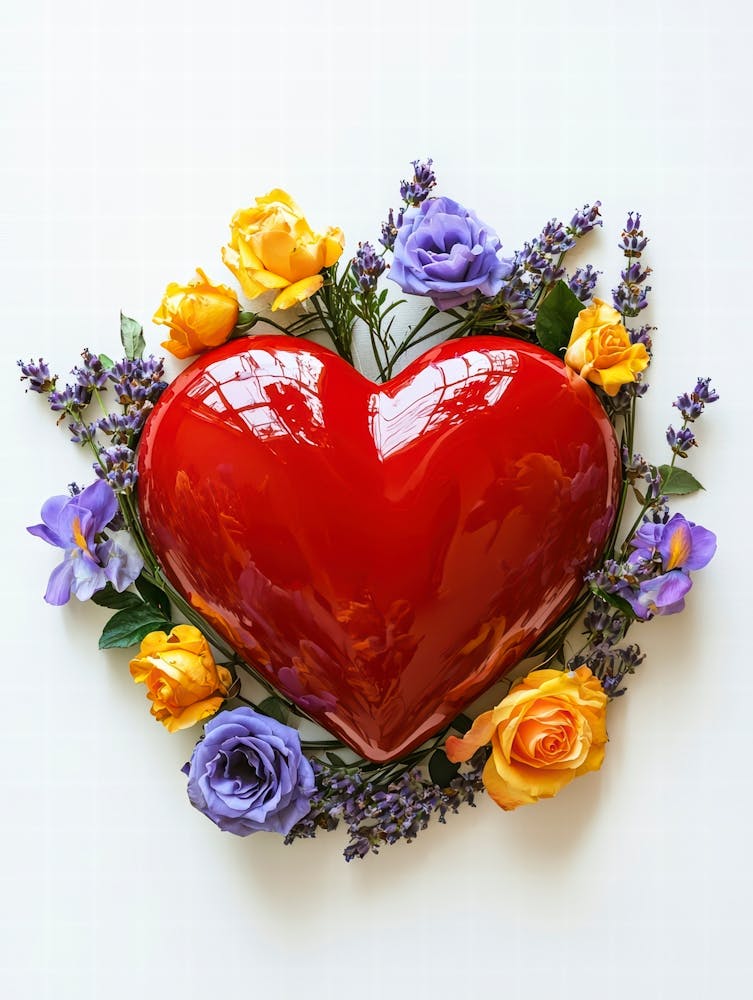 Heart With Flowers 4