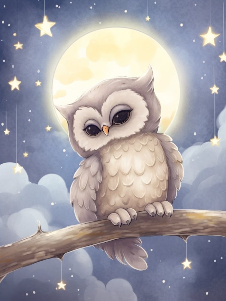 Sleeping Baby Owl