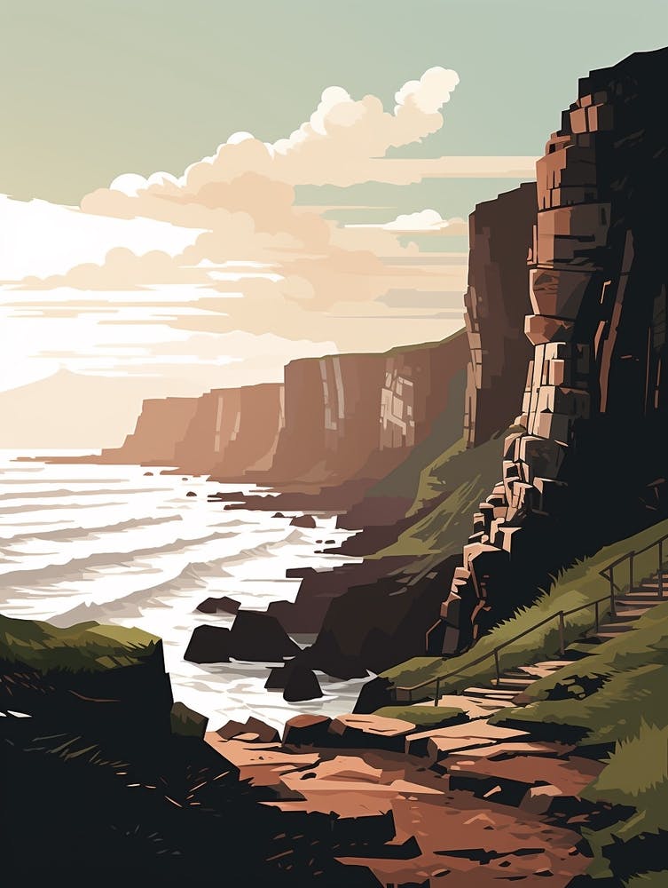 The Causeway Coast Way Irlande du Nord 2 Paysage de Sentier de Randonnée