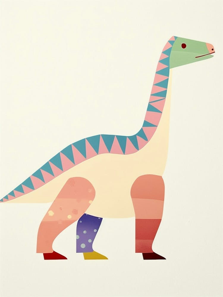 Nursery Dinosaur Art Lesothosaurus 3