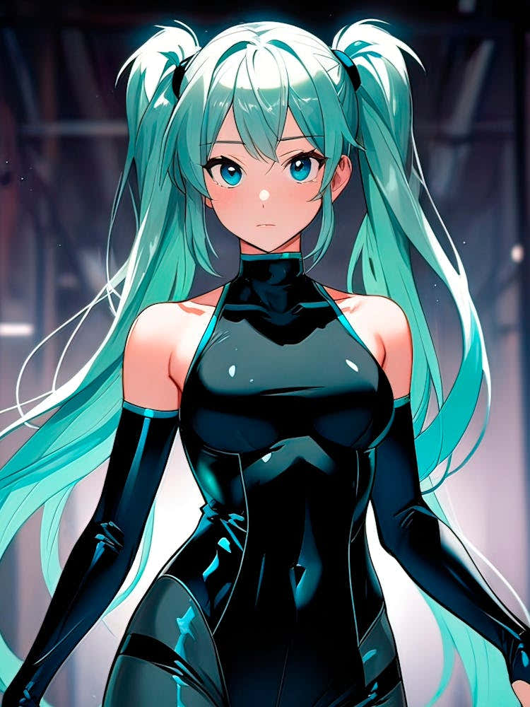 Anime Girl With Blue Hair