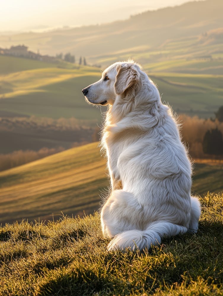 Golden Retriever Dog. Generated AI. 1