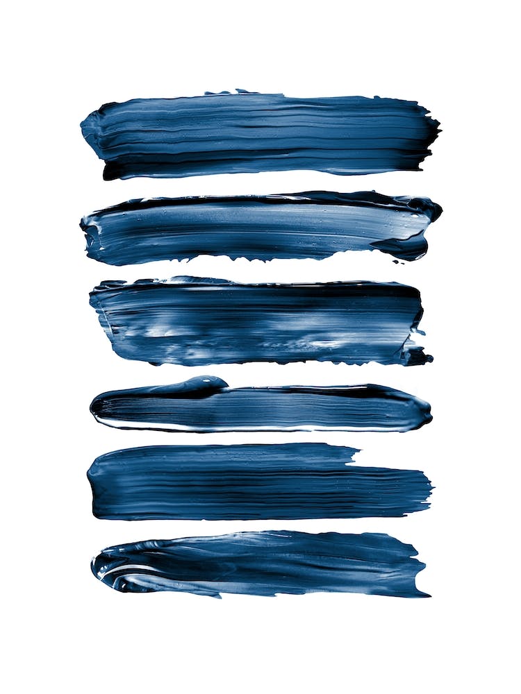 Brush Strokes In Blue