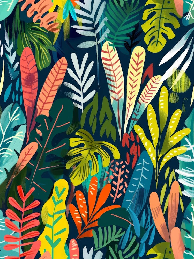 Tropical Leaves Seamless Pattern 24