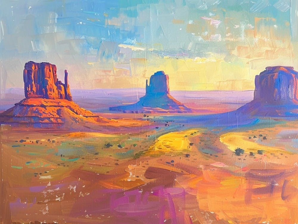 Western Sunset Landscapes Monument Valley Arizona 3