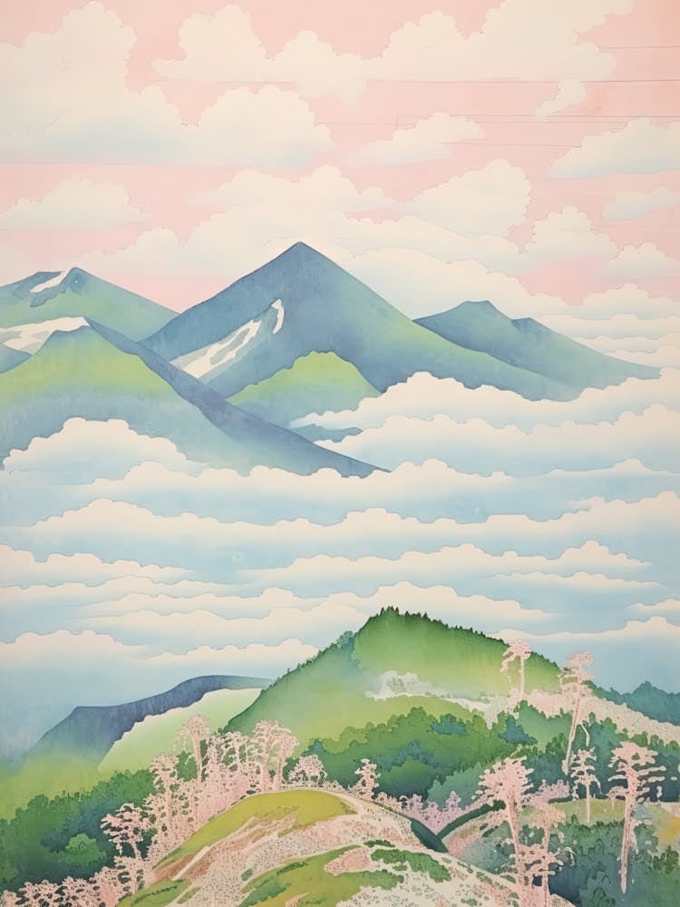 Mount Chokai In Yamagata Akita Japanese Landscape 1