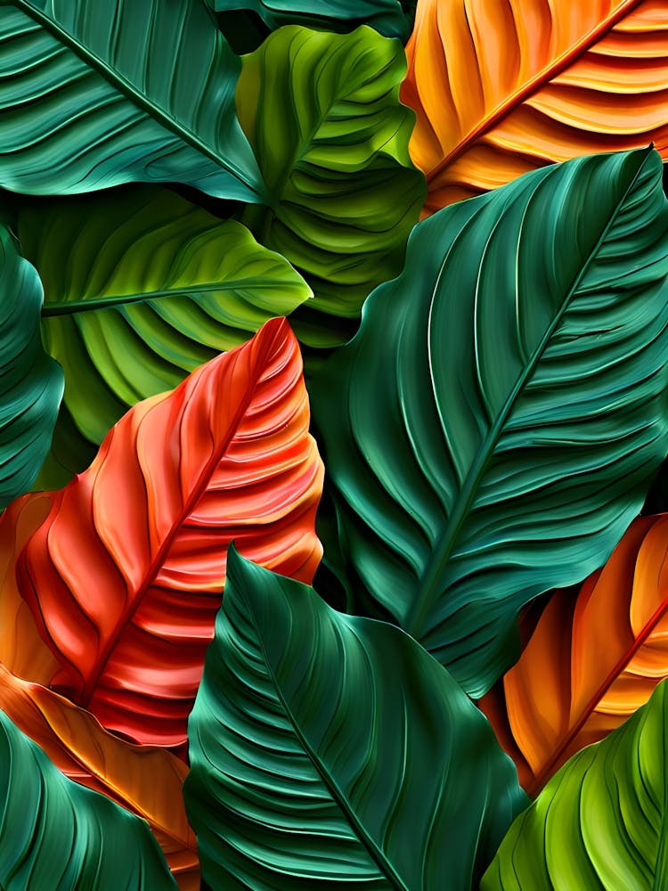 Motif sans couture Feuilles Tropicales 4