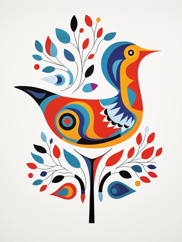 Scandinavian Bird Illustration Dove 1