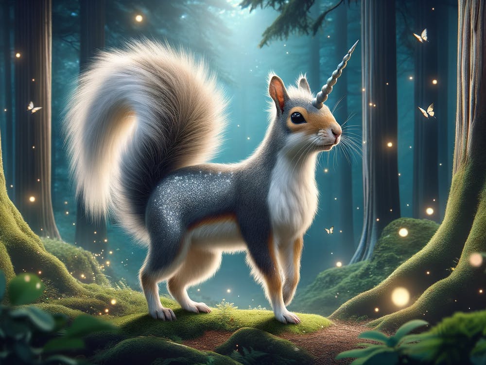 Squirrelicorn Eichhörnchen-Einhorn Fantasy