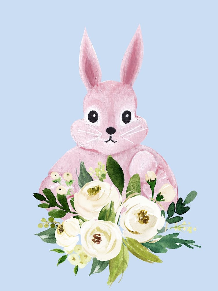 Bunny And Flower Wreath