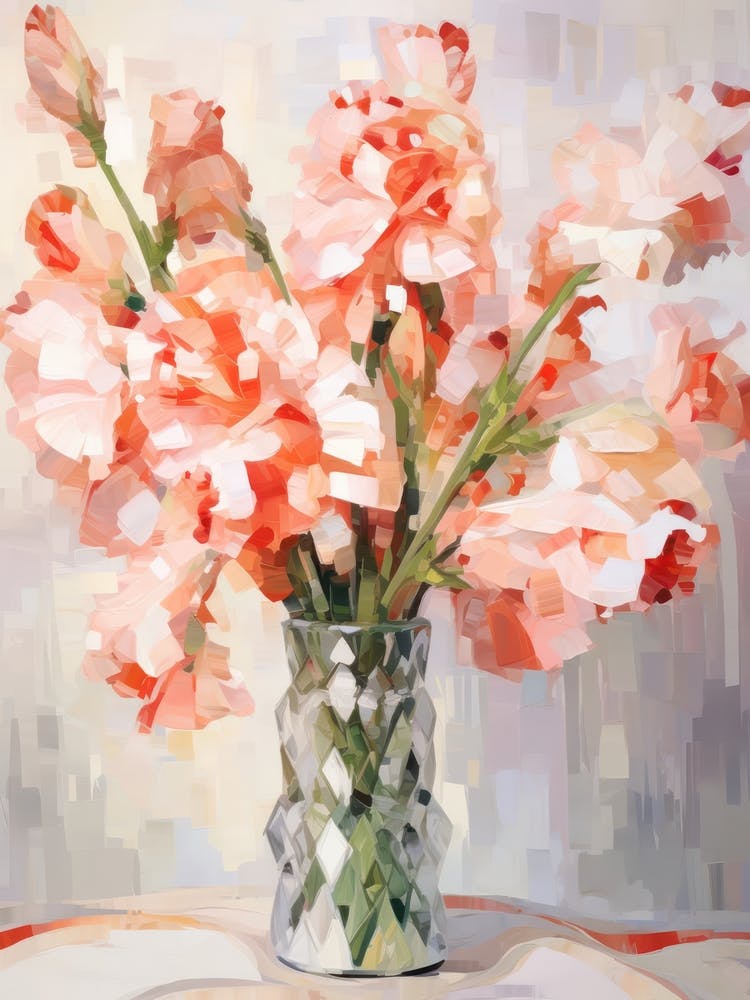 Gladiolus Flower Still Life Painting 2 Dreamy