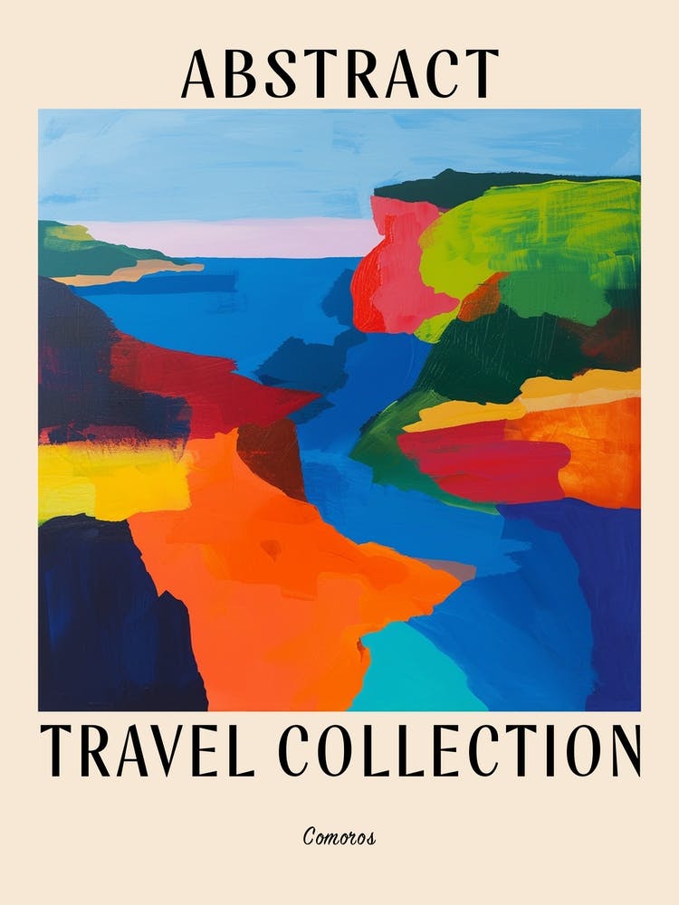 Abstract Travel Collection Poster Comoros 1