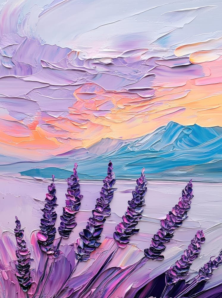 Sunset With Lavender