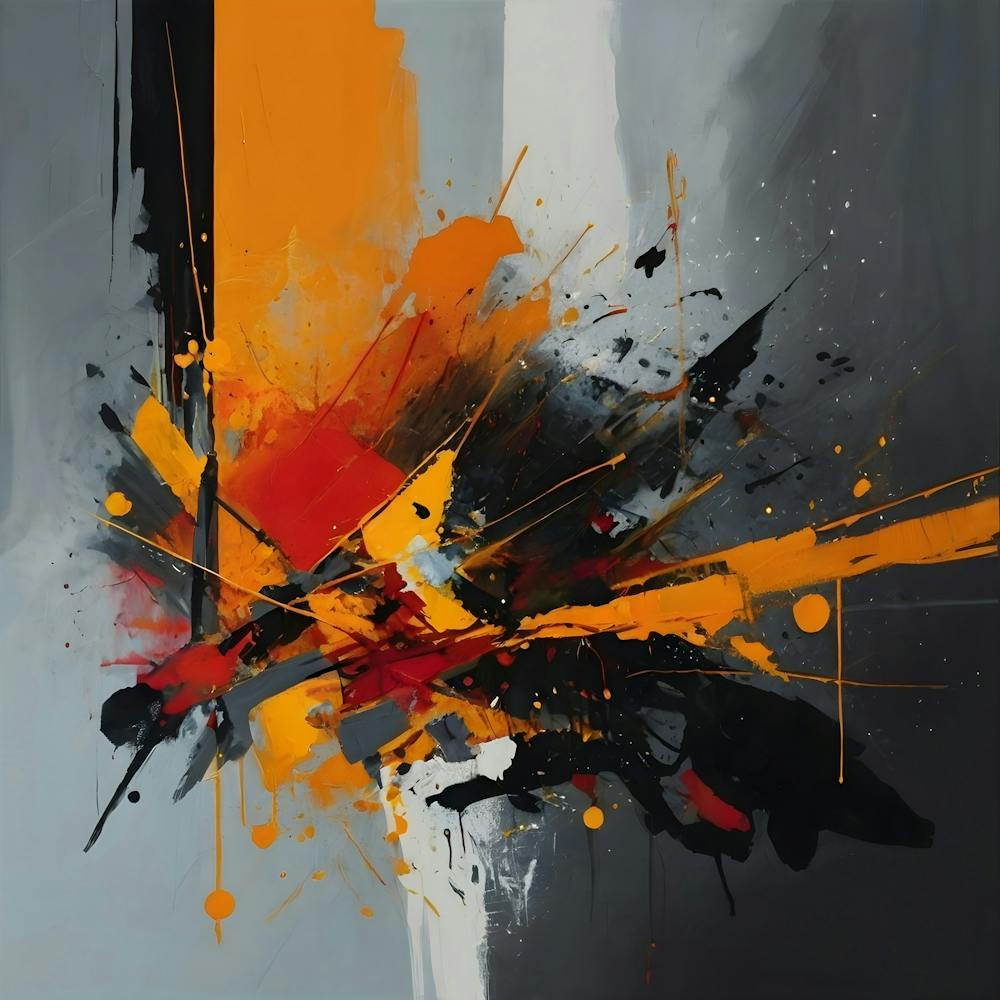 Abstract Painting That Combines Contrasting Colors 2