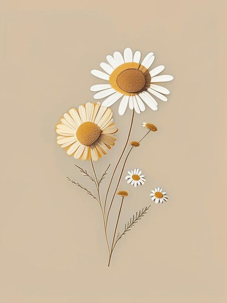 Chamomile Spices And Herbs Retro Minimal 2