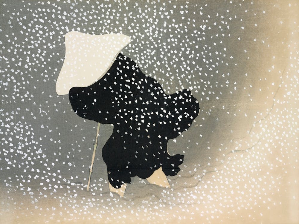 Snow From Momoyogusa Flowers Of A Hundred Generations, Kamisaka Sekka