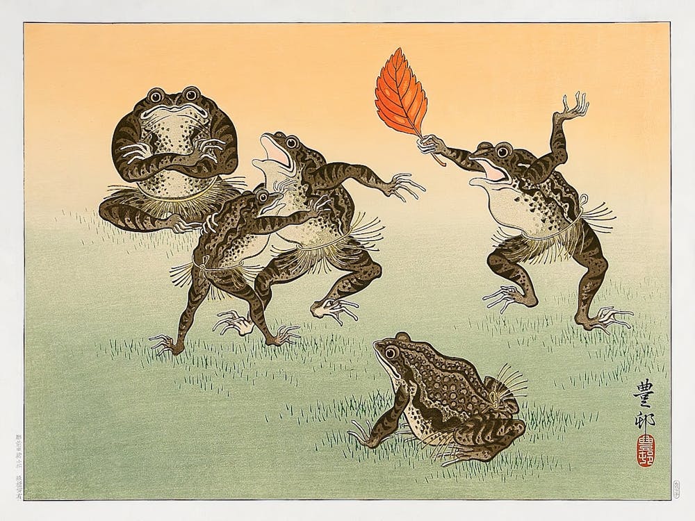 Frog Sumo (1930), Ohara Koson