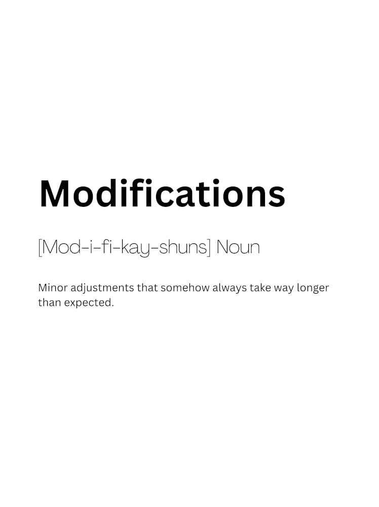 Modifications Definition Meaning