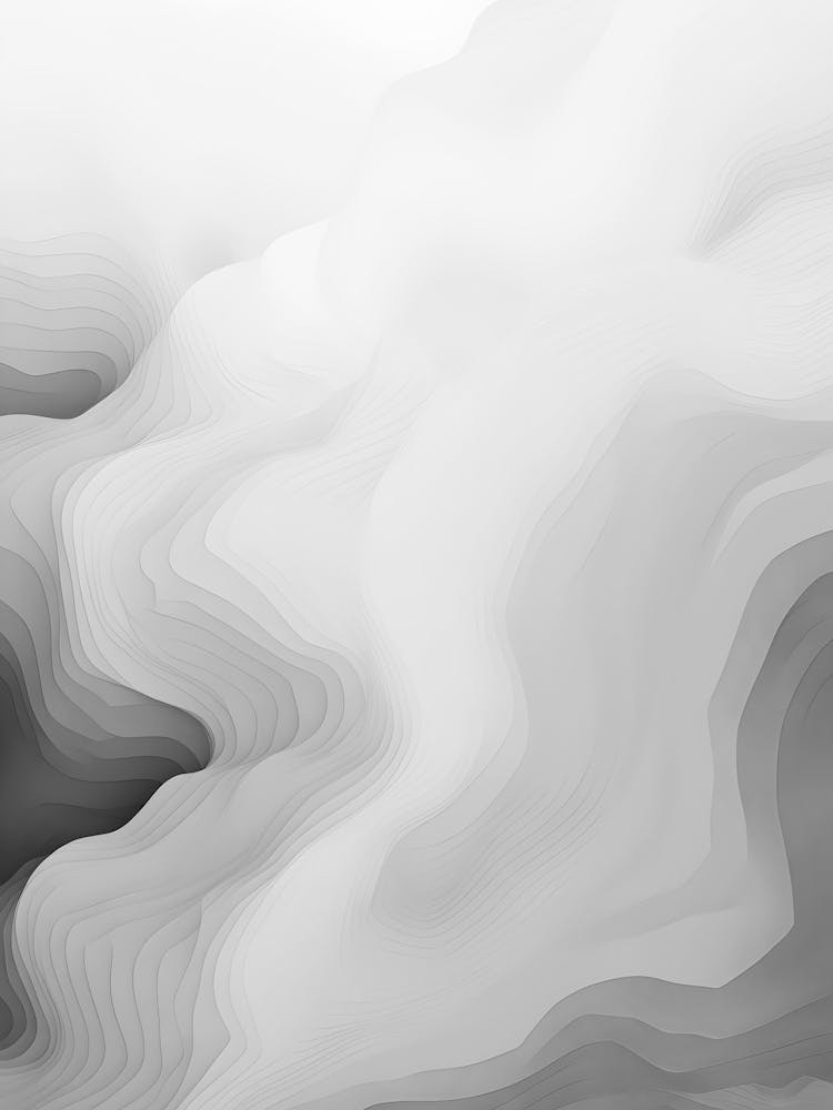 Abstract Black And White Painting 86