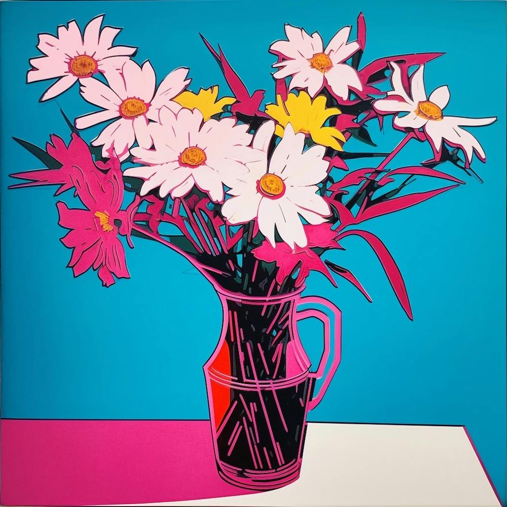 Oxeye Daisy 1 Pop Art Illustration Square