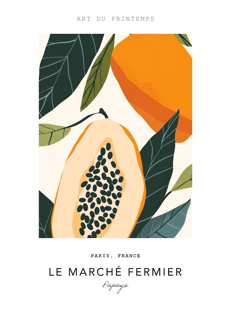 Papaya Le Marche Fermier Poster 5