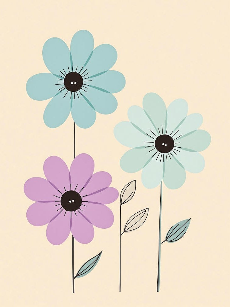 Tranquil Wildflowers in Soft Hues