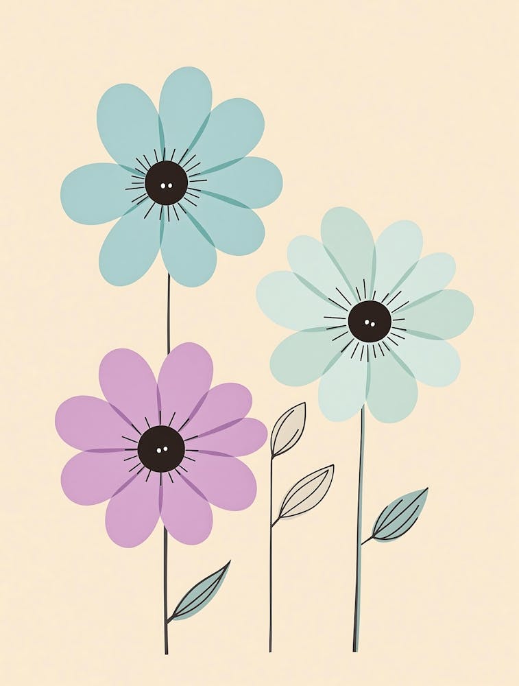 Tranquil Wildflowers in Soft Hues