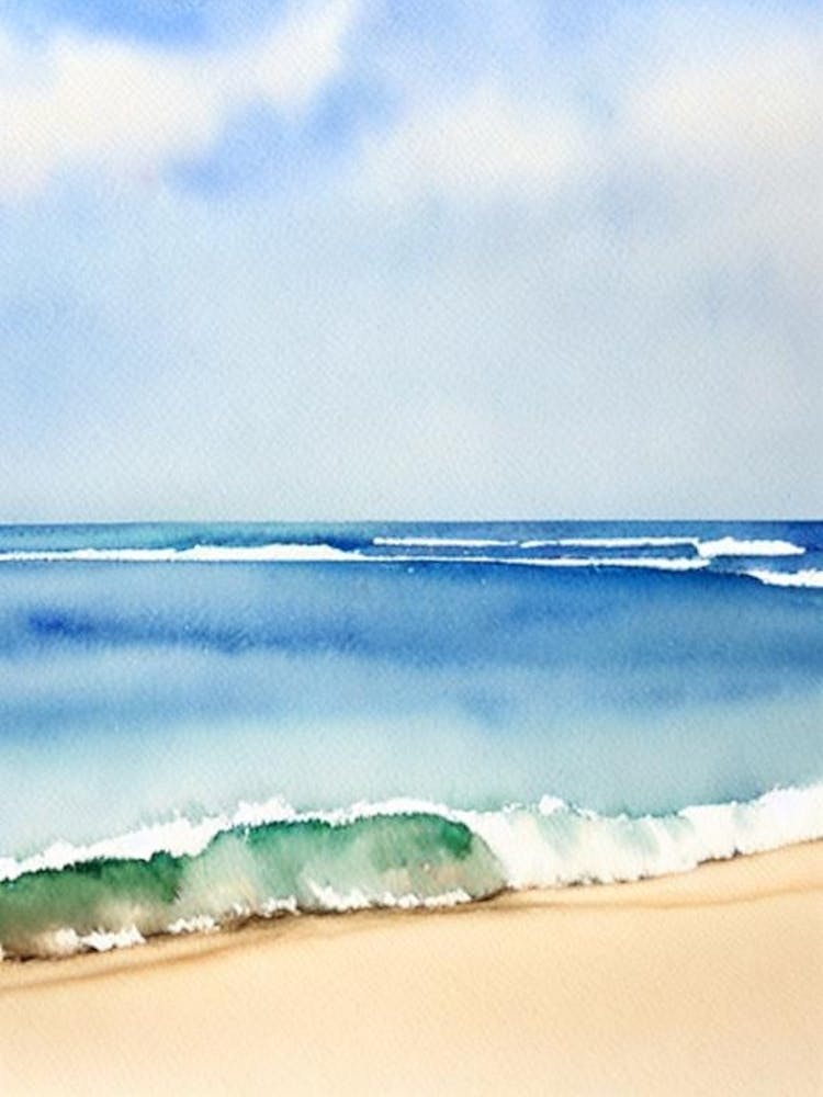 Narrabeen Beach, Australia Watercolour