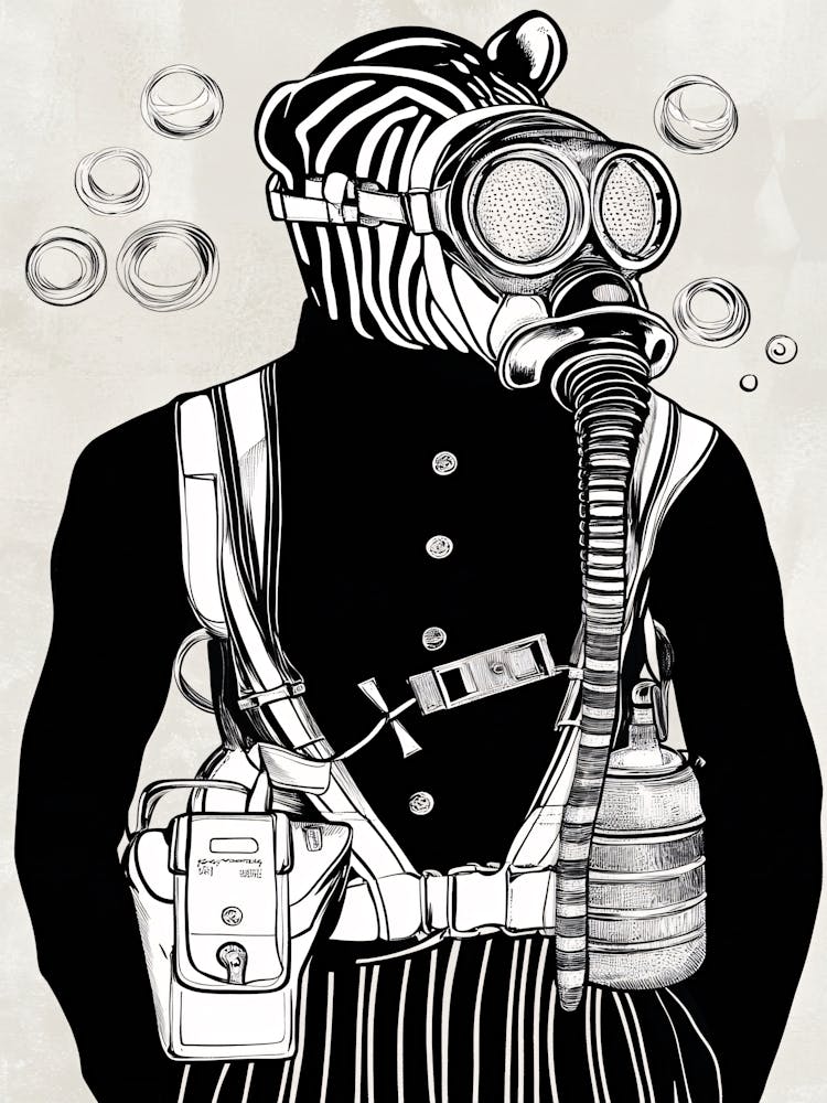 Zebra-Gasmaske